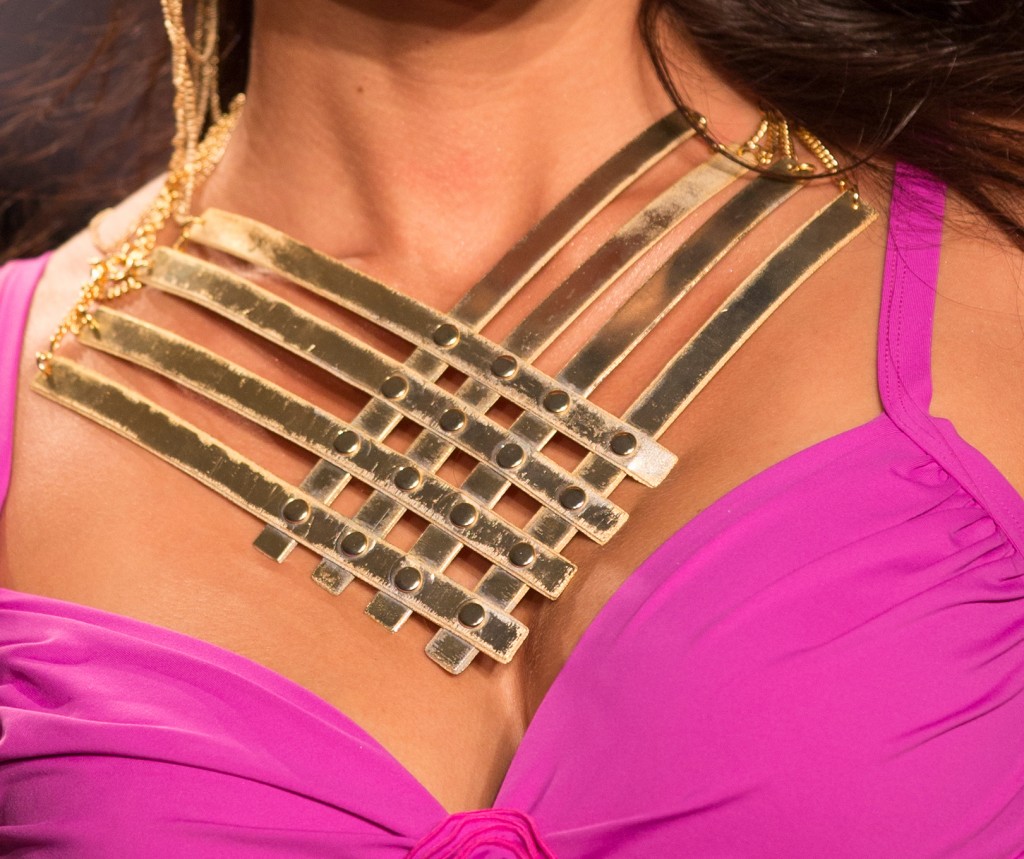 Gold-Metal-Criss-Cross-Necklace-Mercedes-Benz-Fashion-Week-Accessories-Dolores-Cortes-Runway-Show